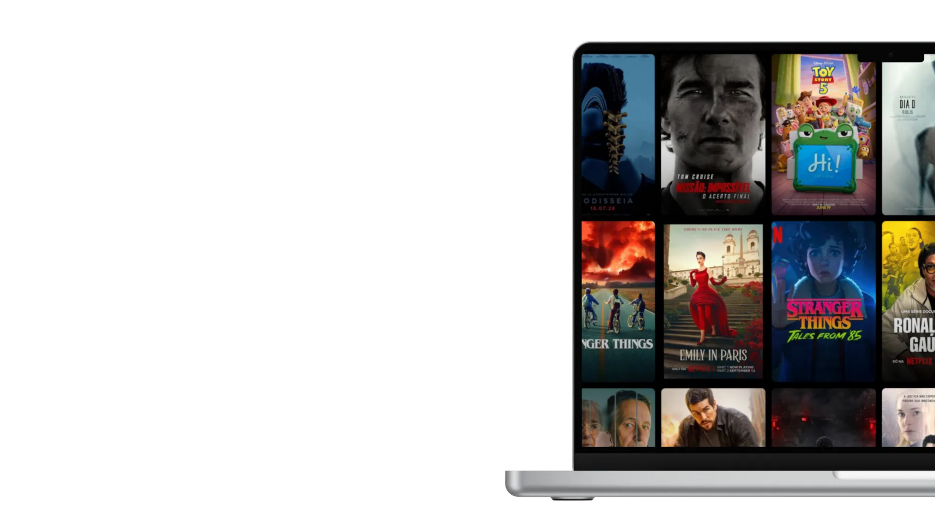 Interface da TjIptv exibida em um laptop